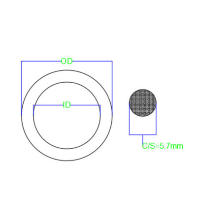 5.7mm Diameter NBR90 Rubber Seal Ring JIS P Standard High Temp O Rings