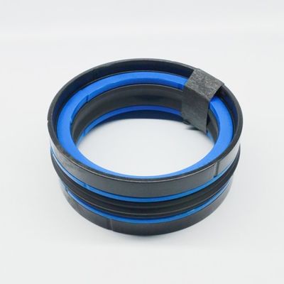 Black Hydraulic Cylinder Piston Seals Dual Action 80 Shore A Fiction Resistance