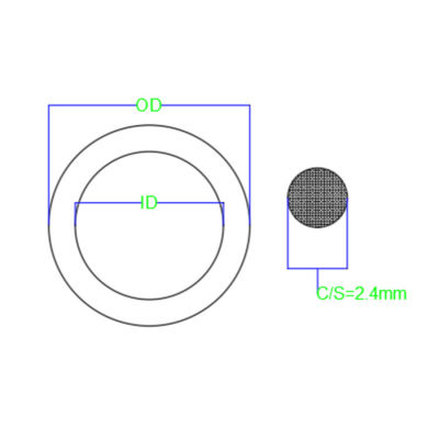 Custom NBR high temperature rubber o rings 90 shore A 2.4mm Wire Diameter